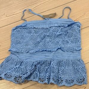 J. Crew Floral peplum cami